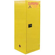 Global Industrial Slim Flammable Cabinet, 60 Gallon Manual Close Single Door, 23"Wx34"Dx65"H