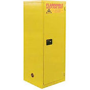 Global Industrial&#153; Flammable Cabinet, Manual Close Single Door, 60 Gallon, 23&quot;Wx34&quot;Dx65&quot;H