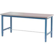 Global Industrial 72x30 Lab Workbench Adj Height Sq. Tube Leg - Stainless Steel Square Edge BL