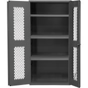Durham Heavy Duty Expanded Metal Mesh Door Cabinet EMDC-361860-95 - 14 Gauge 36"W x 18"D x 60"H