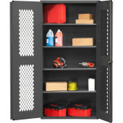 Durham Heavy Duty Expanded Metal Mesh Door Cabinet EMDC-361872-95 - 14 Gauge 36"W x 18"D x 72"H