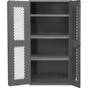 Durham Heavy Duty Expanded Metal Mesh Door Cabinet EMDC-362472-95 - 14 Gauge 36"W x 24"D x 72"H