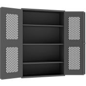 Durham Heavy Duty Expanded Metal Mesh Door Cabinet EMDC-482472-95 - 14 Gauge 48"W x 24"D x 72"H