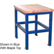 Built-Rite Standard Shop Stand, Maple Butcher Block Square Edge, 24"W x 36"D x 30"H, Beige