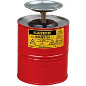 Justrite Safety Plunger Can - 4 Quart Steel, 10308