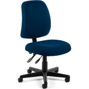 OFM Posture Series Armless Swivel Task Chair, Fabric, Mid Back, Navy
