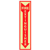 Fire Extinguisher Sign - Vertical - Vinyl Glow