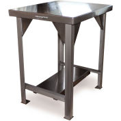 StrongHold Machine Stand W/ Shelf, 12 Ga 304 Stainless Steel Top, 30&quot;W x 24&quot;D