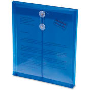 Ultracolor Expandable Poly String Tie Envelopes, Top Load, Blue, 5/Pack