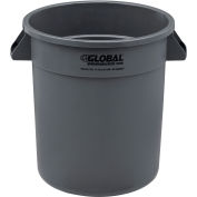 Global Industrial Plastic Trash Can - 10 Gallon Gray
