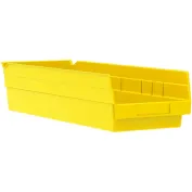 Global Industrial 13 Shelf Steel Shelving with (96) 4 H Plastic Shelf Bins, Yellow, 36x12x72 603443YL