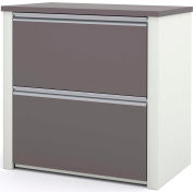 Bestar® Lateral File With Top (Unassembled) - 30" - Slate & Sandstone - Connexion Series