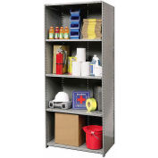 Hallowell Steel Shelving 20 Ga 48"Wx24"Dx87"H Closed Clip 5 Shelf Starter