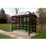 Smoking Shelter Vented Poly-Hip Roof Three Sided With Open Front 7'6" X 2'8"