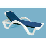 Grosfillex® Catalina Adjustable Outdoor Sling Chaise w/ Armrests - Blue - Pkg Qty 14