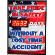 Digital Safety Scoreboard Sign - Take Pride in Safety