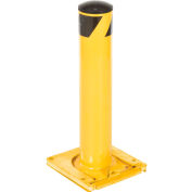 Global Industrial™ Removable Steel Bollard With Removable Plastic Cap 5.5''x24''H
