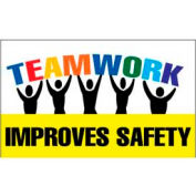 Banner, Teamwork Improves Safety, 3ft x 5ft