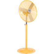Global Industrial 30" Deluxe Industrial Pedestal Fan - Oscillating- Safety Yellow - 10000 CFM