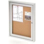 United Visual Products One-Door Outdoor Corkboard - 24"W x 36"