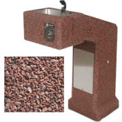 Concrete Freeze Resistant Outdoor Drinking Fountain ADA Accessible - Red