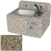 Concrete Freeze Resistant Wall-Mount Outdoor Drinking Fountain - Gray Limestone