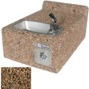 Concrete Freeze Resistant Wall-Mount Outdoor Drinking Fountain ADA - Tan