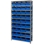 Steel Shelving With 36 4"H Plastic Shelf Bins Ivory - 36x18x72-13 Shelves