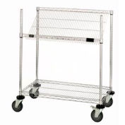 Global Industrial™ Easy Access Slant Shelf Chrome Wire Cart 36"L x 24"W x 40"H