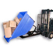 Bayhead Products Blue Plastic Self-Dumping Forklift Hopper 1.1 Cu Yd