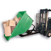 Bayhead Products Green Plastic Self-Dumping Forklift Hopper 1.1 Cu Yd