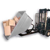 Bayhead Products Gray Plastic Self-Dumping Forklift Hopper 1.1 Cu Yd