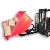 Bayhead Products Red Plastic Self-Dumping Forklift Hopper 1.1 Cu Yd