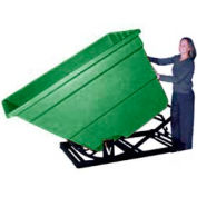 Bayhead Products Green Plastic Self-Dumping Forklift Hopper 1.7 Cu Yd