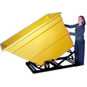 Bayhead Products Yellow Plastic Self-Dumping Forklift Hopper 1.7 Cu Yd