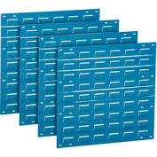 Louvered Wall Panel Without Bins 18x19 Blue - Pkg Qty 4