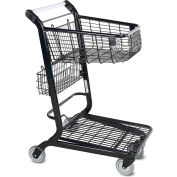 VersaCart® Flatbed Retail Shopping Cart 2 Cu Ft Metallic Gray 101-350-B-MTG
