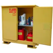 Mini Flammable Storage Cabinet - Manual Doors, Yellow