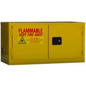 Global Industrial Stackable Flammable Cabinet, Manual Close Double Door,11 Gal.,34"Wx18"Dx22"H