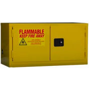 Global Industrial™ Stackable Flammable Cabinet, Manual Close Double Door,11 Gal.,34"Wx18"Dx22"H