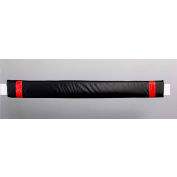 50"W Soft Nylon Gate Arm Cover - Black Cover/Red Tapes - Pkg Qty 6