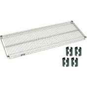 Nexelate® Silver Epoxy Wire Shelf 48 x 18 with Clips