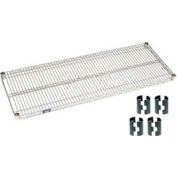 Nexelate® Silver Epoxy Wire Shelf 72 x 18 with Clips