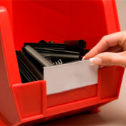 Aigner Tri-Dex TR-1253 Slide-In Label Holder 1-1/4" x 3" for Stacking Bins, Price per Pack of 25