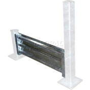 Steel Galvanized Structural Guard Rail, Drop-in Style, 10'L, Galvanized