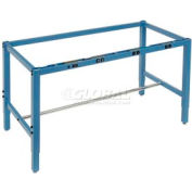 72"W x 30"D Steel Square Tubular Height Adjustable Production Workbench Frame with Electric - Blue