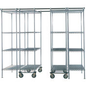 Space-Trac 6 Unit Storage Shelving Chrome 48"W x 18"W x 74"H - 12 ft.