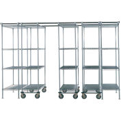 Space-Trac 5 Unit Storage Shelving Chrome 36"W x 21"D x 74"H - 12 ft.