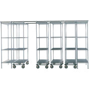 Space-Trac 6 Unit Storage Shelving Poly-Z-Brite 36"W x 18"D x 74"H - 12 ft.