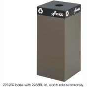 Safco® Public Square® Steel Recycling Container, 31 Gallon Brown - 2982BR